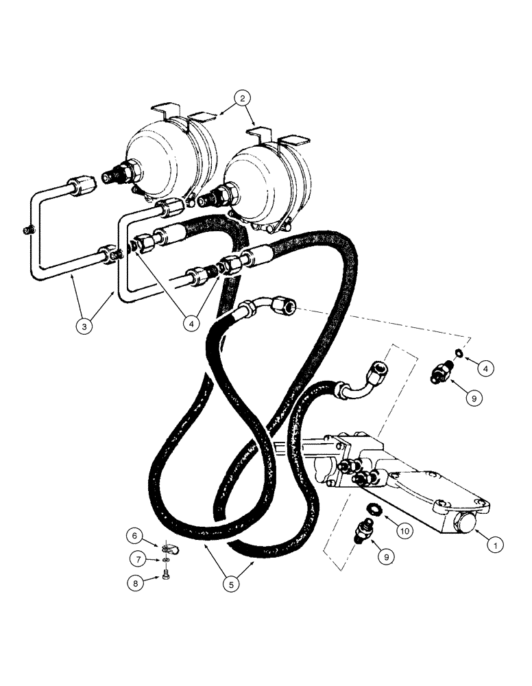 Схема запчастей Case 885 - (07-18[01]) - EMERGENCY BRAKE SYSTEM - ASSEMBLY (07) - BRAKES