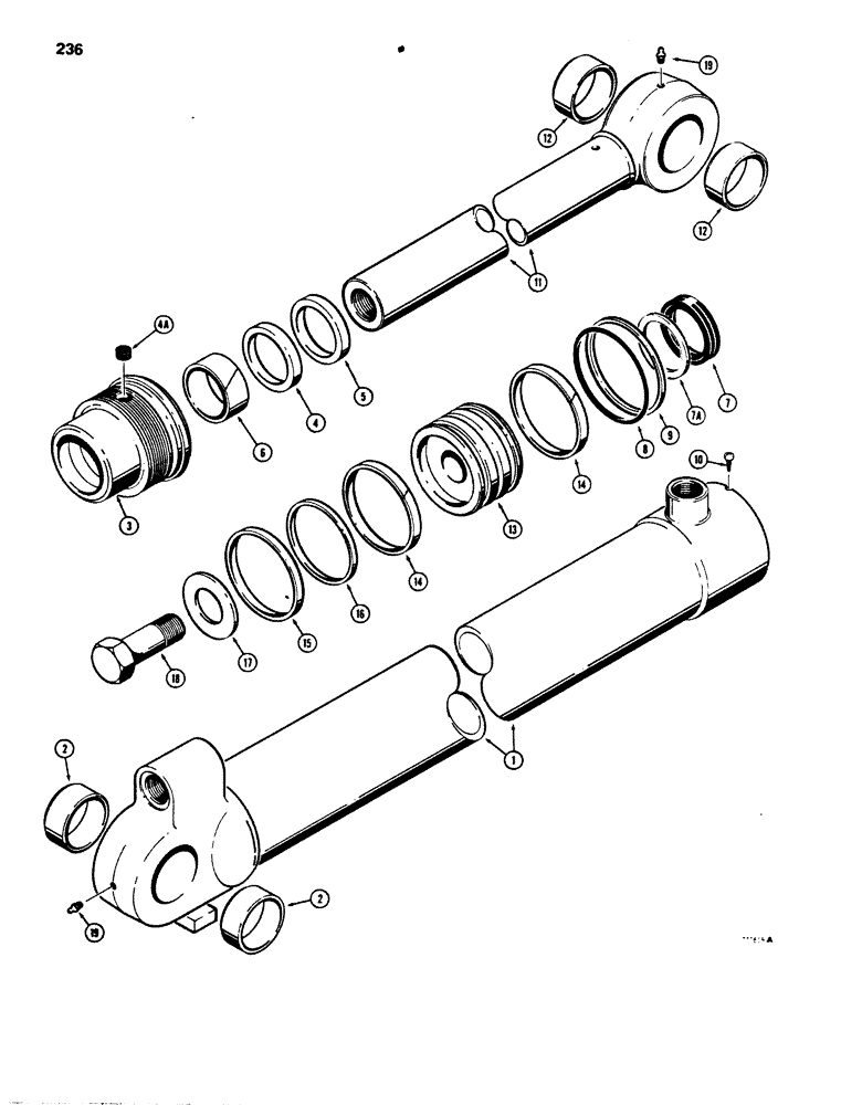 Схема запчастей Case 850B - (236) - G101210 LOADER BUCKET CYLINDERS (07) - HYDRAULIC SYSTEM