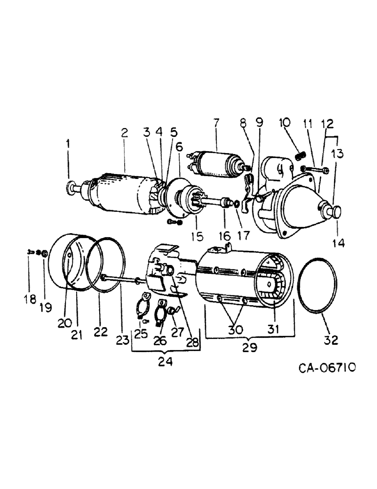 Схема запчастей Case 4150 - (08-12) - ELECTRICAL, STARTER MOTOR, ISUZU ENGINE, LOADER (06) - ELECTRICAL