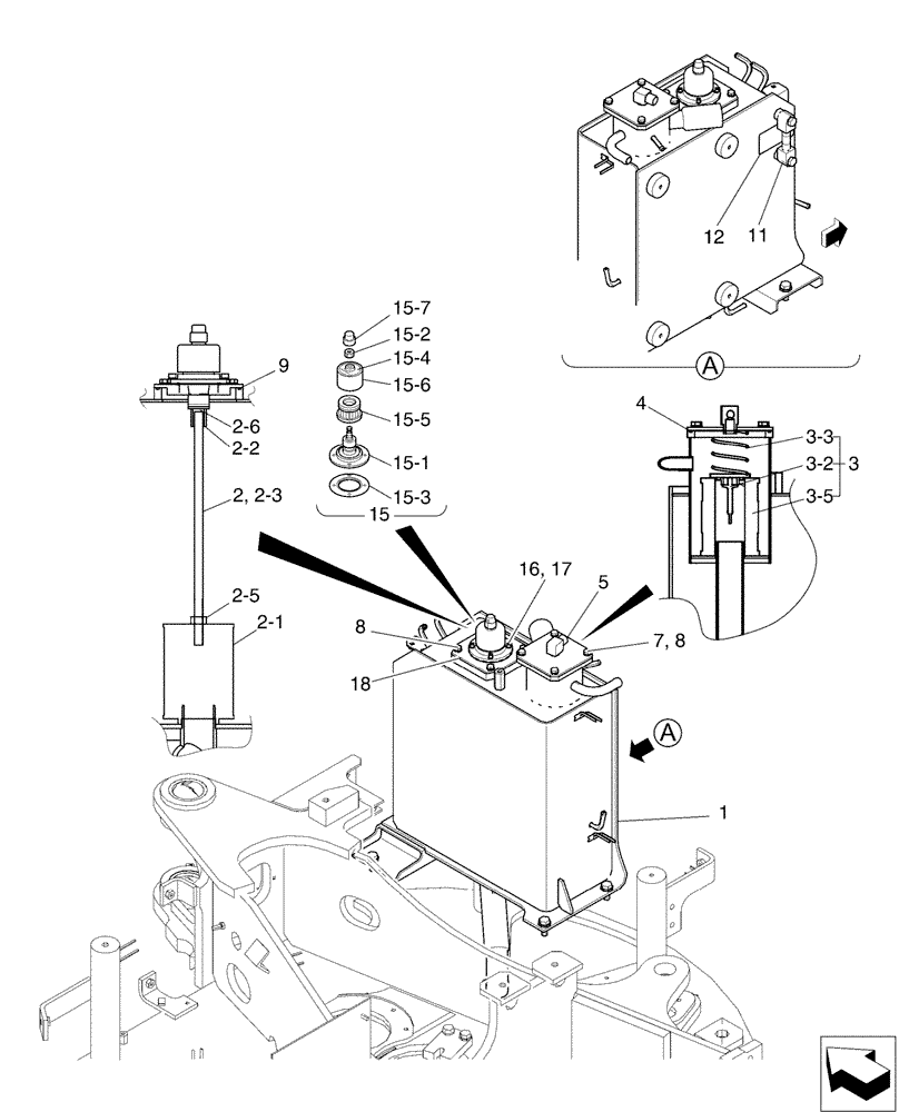 Схема запчастей Case CX36B - (01-024[00]) - TANK ASSY, HYD - NIBBLER & BREAKER (35) - HYDRAULIC SYSTEMS