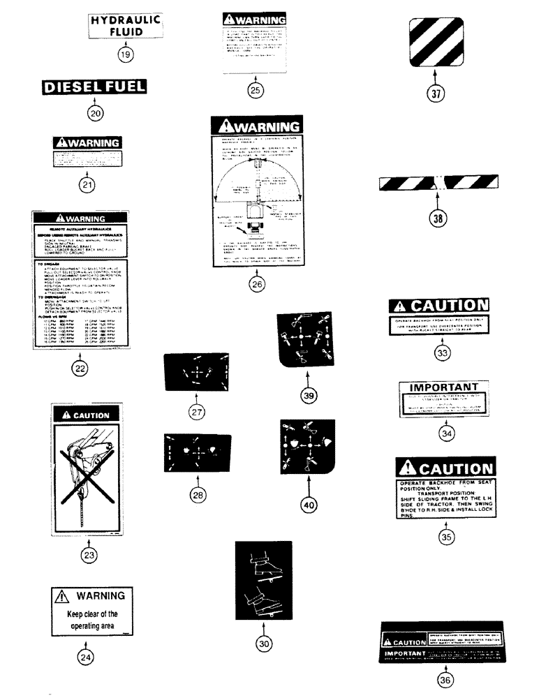 Схема запчастей Case 580SK - (9-254) - DECALS (09) - CHASSIS/ATTACHMENTS