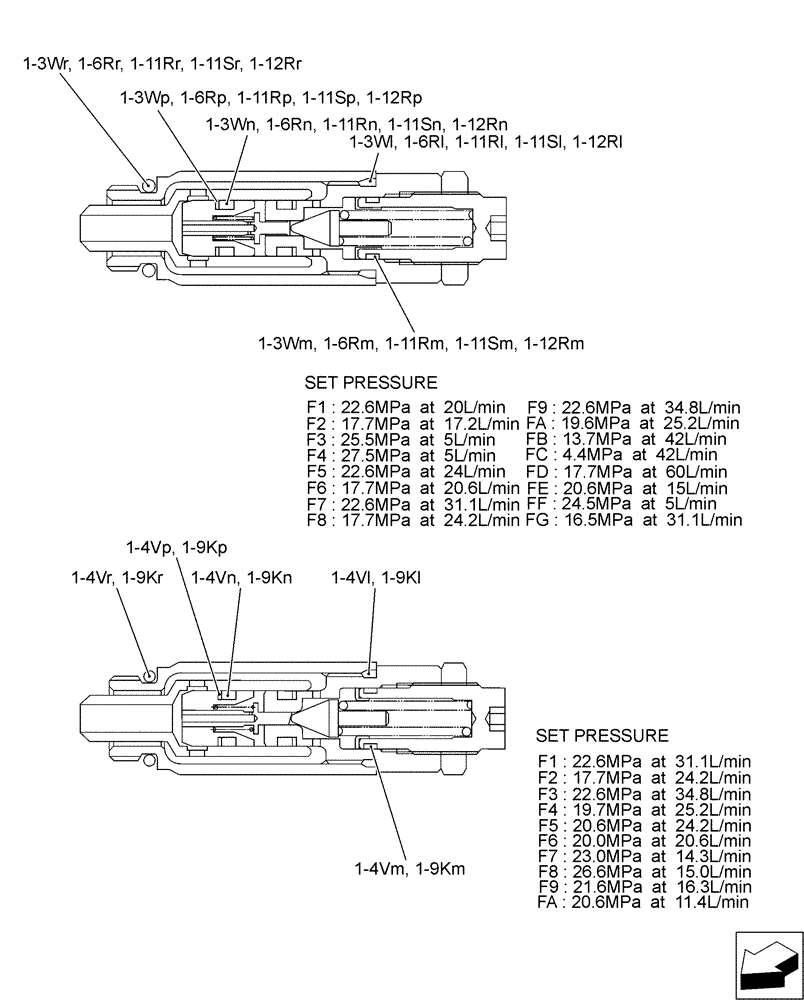 Схема запчастей Case CX17B - (01-020[12]) - VALVE INSTAL (35) - HYDRAULIC SYSTEMS