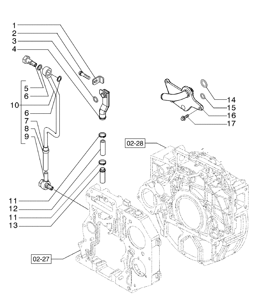 Схема запчастей Case 885B - (02-31[01]) - BREATHER - ENGINE (02) - ENGINE