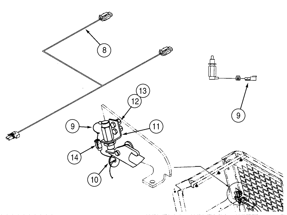 Схема запчастей Case 95XT - (04-19[A]) - SEAT BAR HARNESS (NORTH AMERICA JAF0257313- / EUROPE JAF0274308-) (04) - ELECTRICAL SYSTEMS