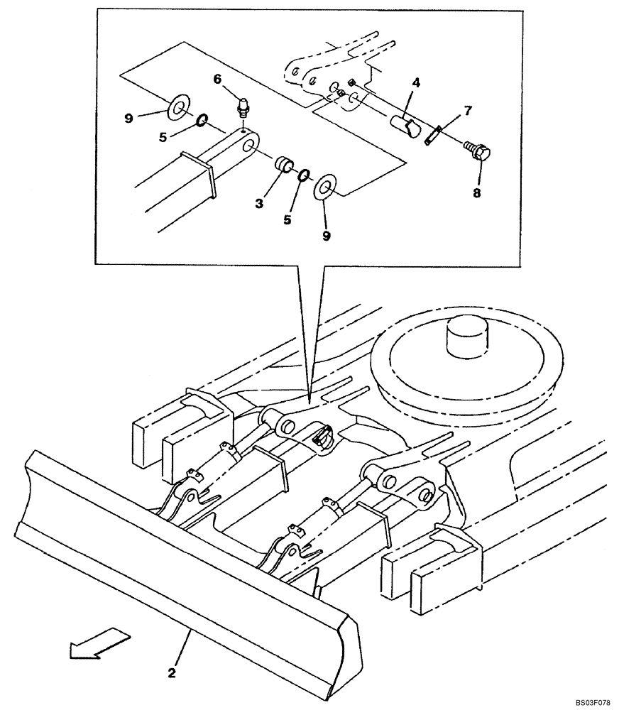 Схема запчастей Case CX135SR - (09-47) - DOZER BLADE (09) - CHASSIS/ATTACHMENTS