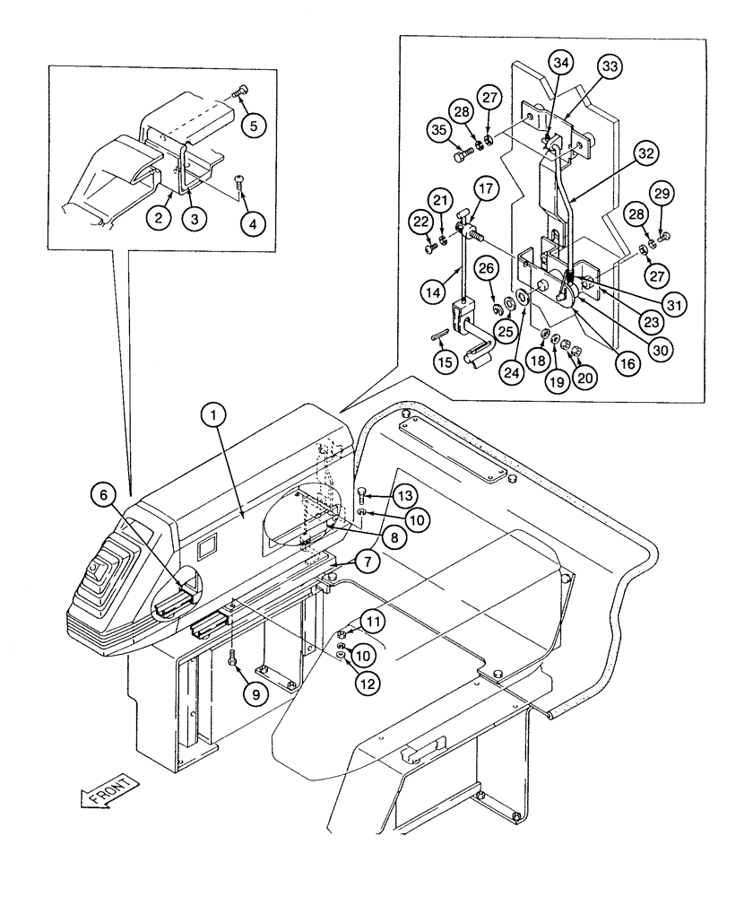 Схема запчастей Case 9060 - (9-24) - RIGHT-HAND CONTROL LINKAGE (09) - CHASSIS/ATTACHMENTS