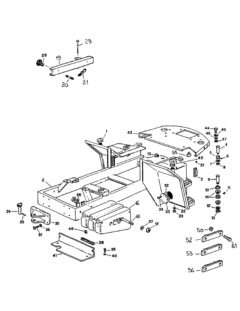 Схема запчастей Case 221B - (9-10) - REAR FRAME, 121B DAH1215912-DAH1216292 (09) - CHASSIS/ATTACHMENTS