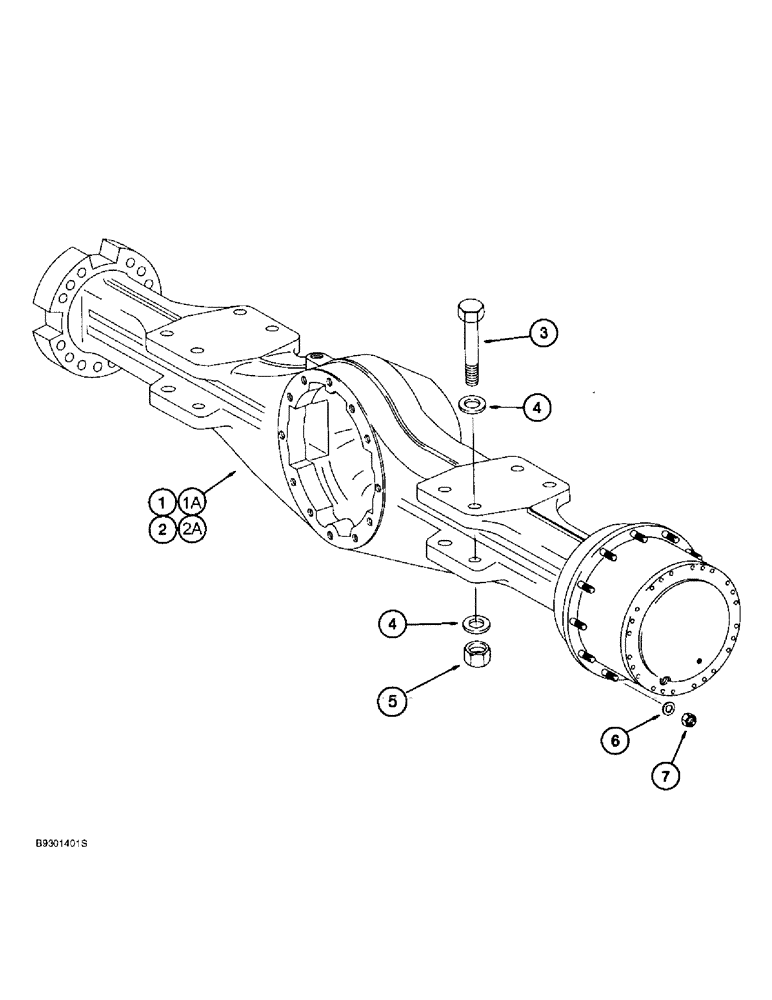 Схема запчастей Case 621B - (6-34) - AXLE ASSEMBLIES AND MOUNTING (06) - POWER TRAIN