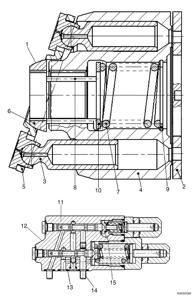 Схема запчастей Case 721E - (08-40) - TANDEM PUMP ASSEMBLY - FRONT (08) - HYDRAULICS