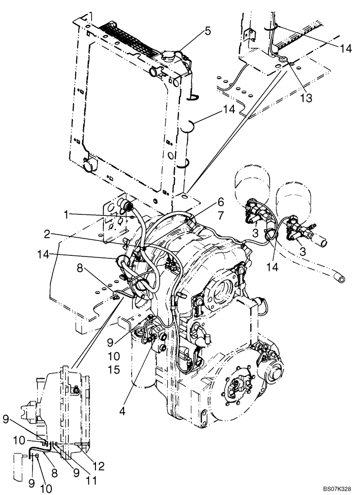 Схема запчастей Case 521E - (04-10) - HARNESS, TRANSMISSION (04) - ELECTRICAL SYSTEMS