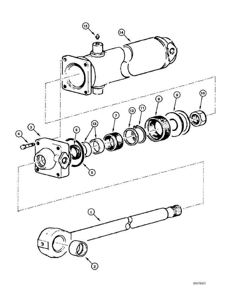 Схема запчастей Case 865 VHP - (08.64[00]) - CYLINDER - RIPPER (08) - HYDRAULICS