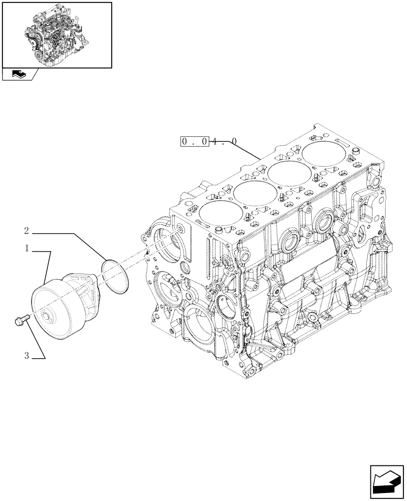 Схема запчастей Case F5CE5454B A002 - (0.32.0) - WATER PUMP & RELATED PARTS (504154685) 