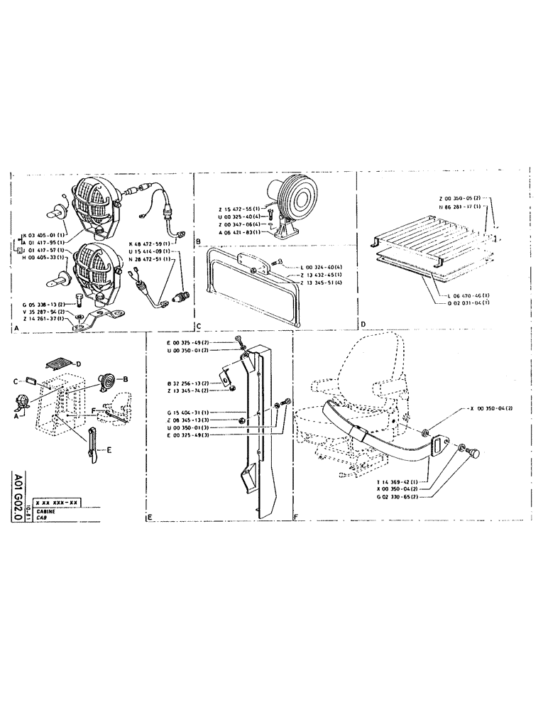 Схема запчастей Case 160CL - (005) - CAB (05) - UPPERSTRUCTURE CHASSIS