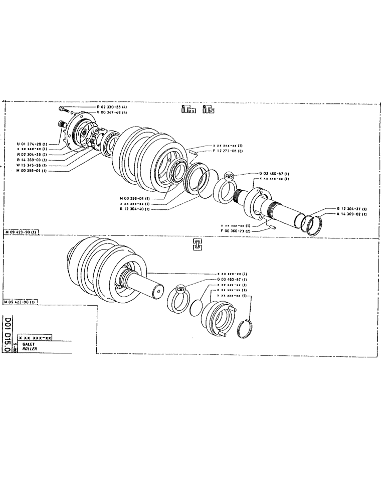 Схема запчастей Case 160CKS - (093) - ROLLER (04) - UNDERCARRIAGE