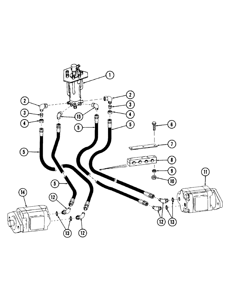 Схема запчастей Case 880 - (226) - TRACK DRIVE MOTOR HYDRAULICS (07) - HYDRAULIC SYSTEM