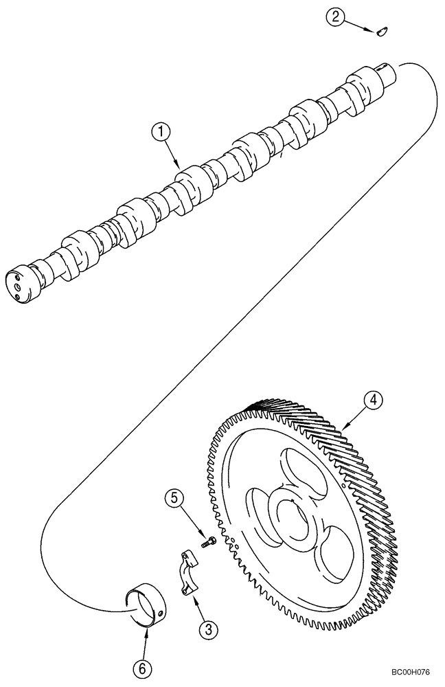 Схема запчастей Case CX290 - (02-16) - CAMSHAFT (02) - ENGINE