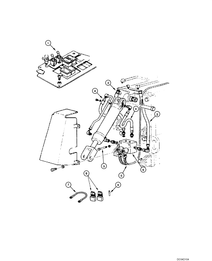 Схема запчастей Case 885 - (08.16[00]) - BLADE HYDRAULIC CIRCUIT - FLOAT CONTROL (08) - HYDRAULICS