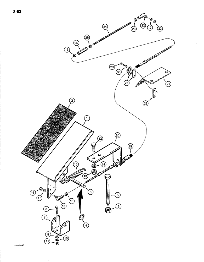 Схема запчастей Case 780C - (3-62) - FOOT THROTTLE CONTROL (03) - FUEL SYSTEM