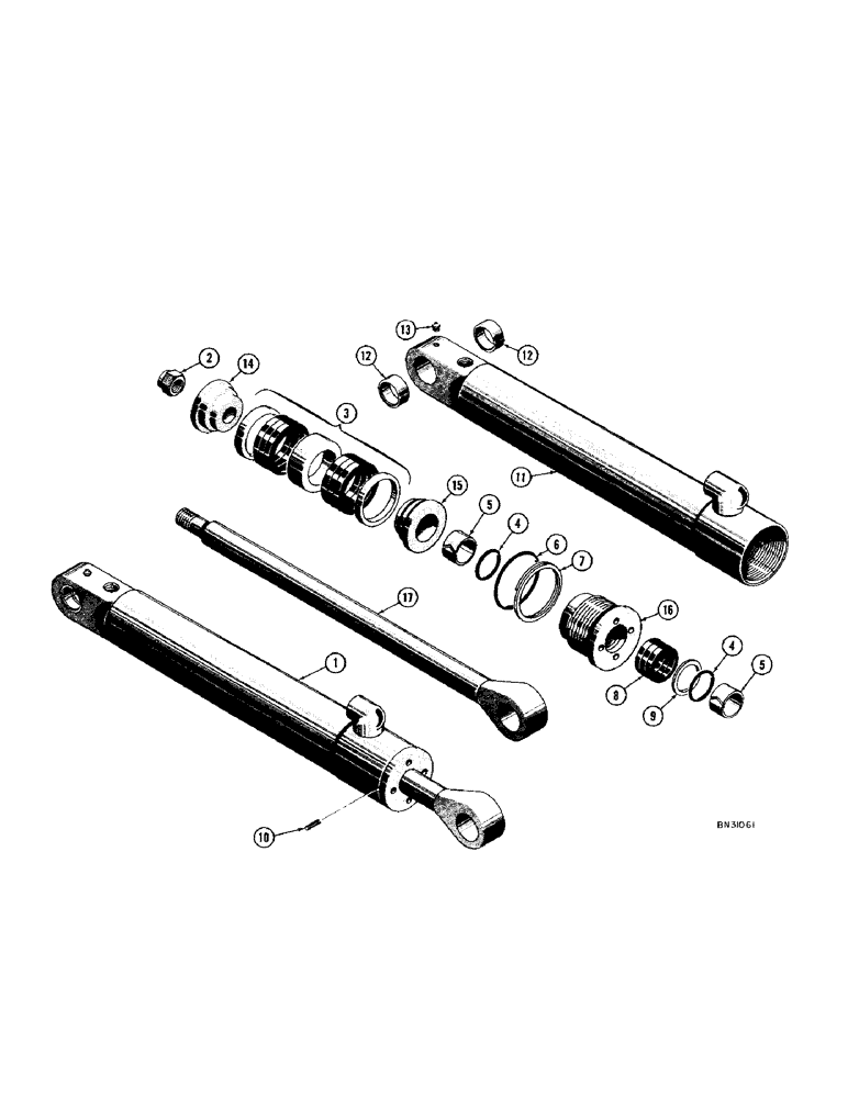 Схема запчастей Case 420C - (300[1]) - D27754 HYDRAULIC STABILIZER CYLINDERS (07) - HYDRAULIC SYSTEM