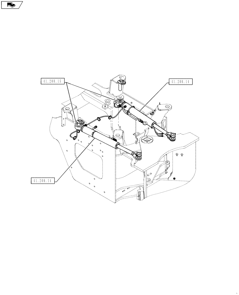 Схема запчастей Case 521F - (00.000.41[02]) - PICTORIAL INDEX, STEERING (00) - GENERAL & PICTORIAL INDEX