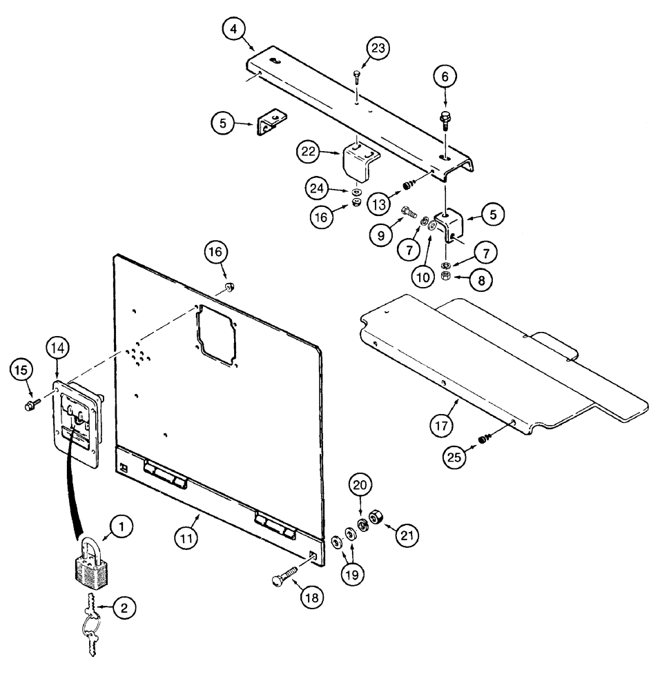 Схема запчастей Case 550H - (9-11) - COVERS, REAR (09) - CHASSIS/ATTACHMENTS