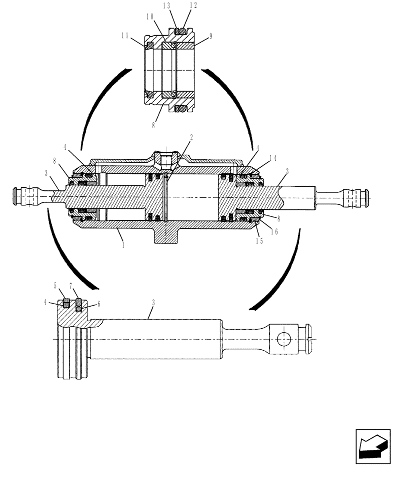 Схема запчастей Case 580SM - (35.726.15) - CYLINDER - COUPLER, BACKHOE BUCKET (35) - HYDRAULIC SYSTEMS