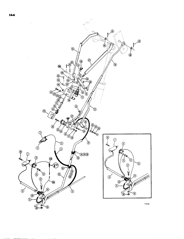 Схема запчастей Case 850 - (144) - RETURN TO DIG AND ANTI-ROLLBACK (05) - UPPERSTRUCTURE CHASSIS