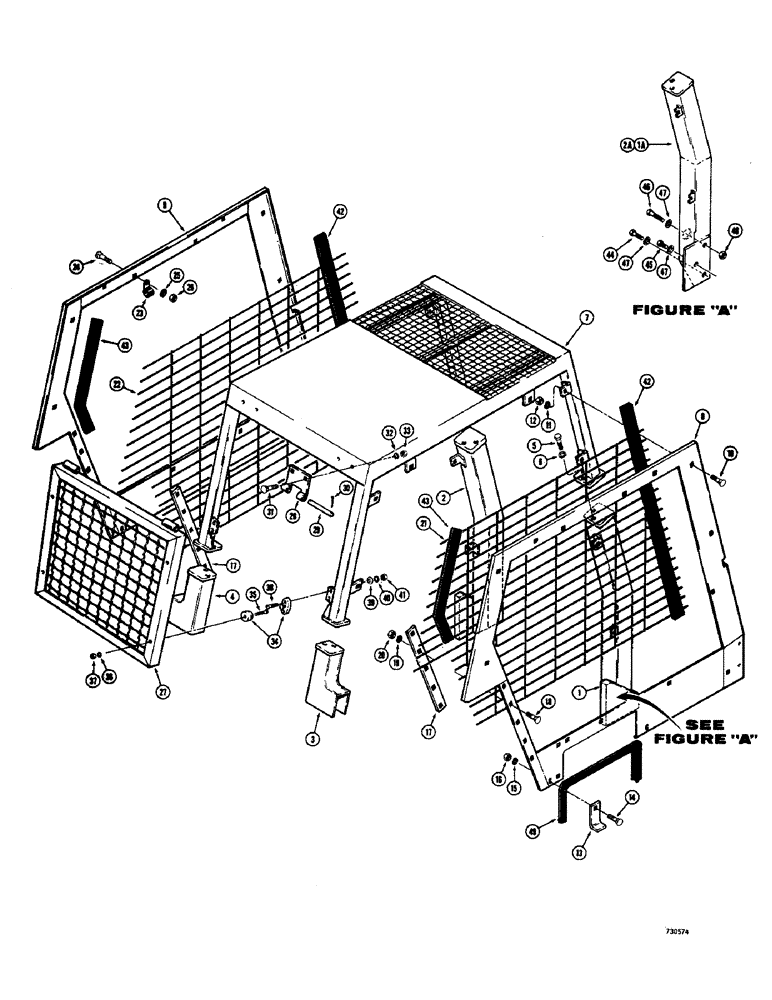 Схема запчастей Case 1530 - (112) - ROLLOVER PROTECTION STRUCTURE (09) - CHASSIS/ATTACHMENTS