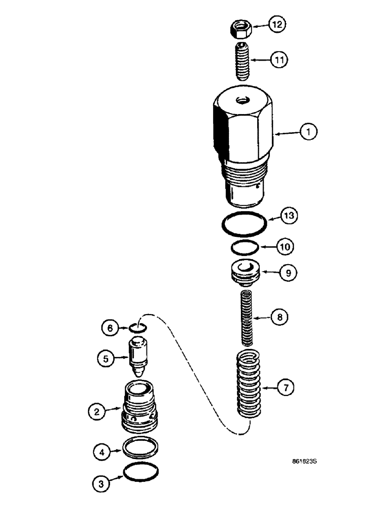 Схема запчастей Case 570LXT - (8-084) - LOADER CONTROL VALVE BUCKET SECTION CIRCUIT RELIEF VALVE (08) - HYDRAULICS