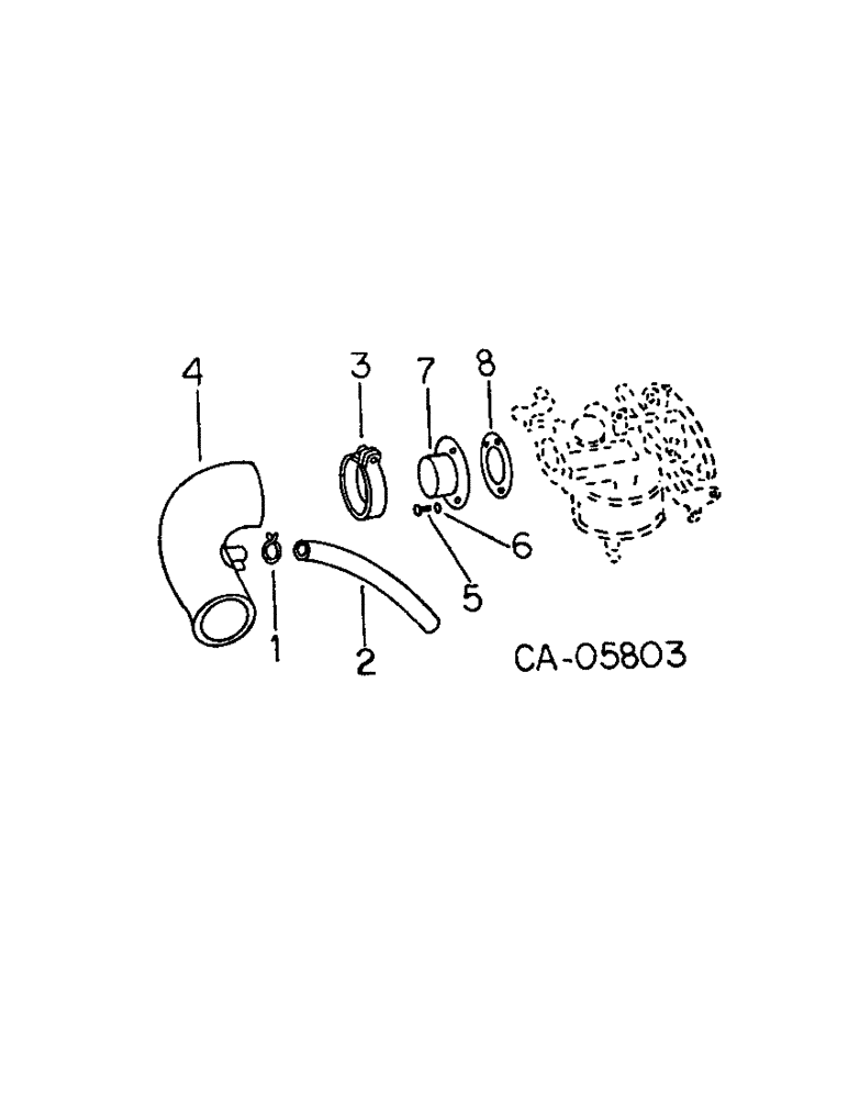 Схема запчастей Case 4130 - (12-13) - POWER, AIR CLEANER, 4130 LOADERS WITH S/N 170 AND ABOVE (04) - Drive Train