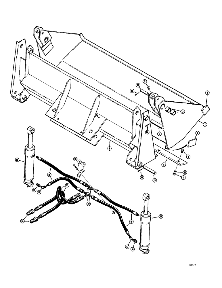 Схема запчастей Case 1700-SERIES - (188) - 4-IN-1 BUCKET (82) - FRONT LOADER & BUCKET