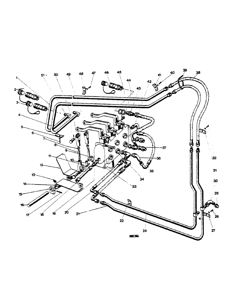 Схема запчастей Case 1529 - (142) - BASIC HYDRAULICS, 3-SPOOL (35) - HYDRAULIC SYSTEMS