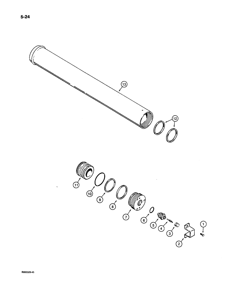 Схема запчастей Case 1085C - (5-24) - STEERING ACCUMULATOR (05) - STEERING