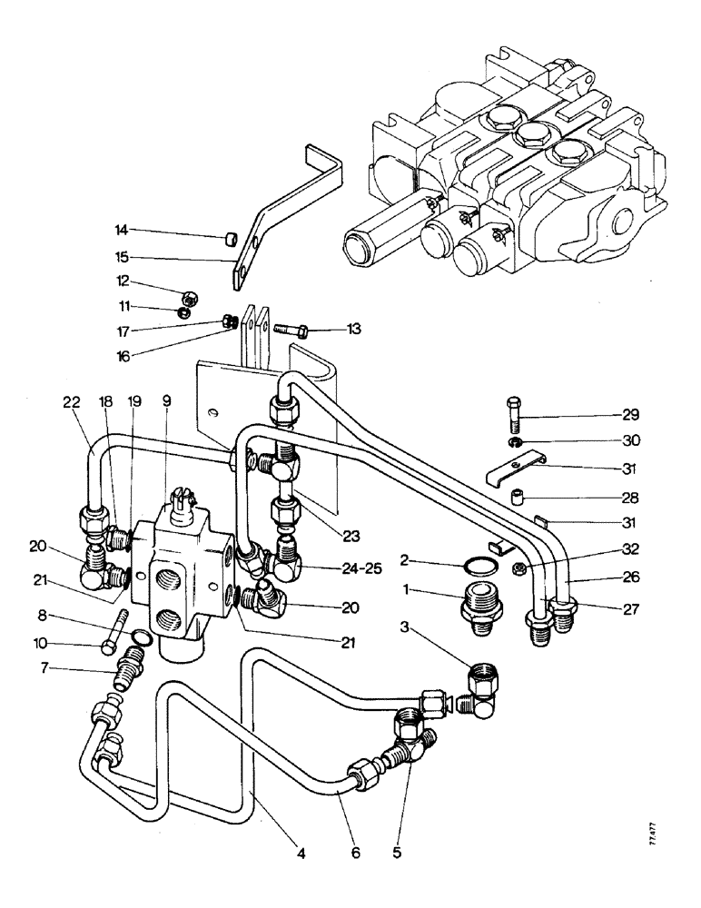 Схема запчастей Case 850 - (H02-1) - ANGLE TILT PITCH DOZER HYDRAULICS, CONTROL VALVE TO DIVERSION VALVE (07) - HYDRAULIC SYSTEM