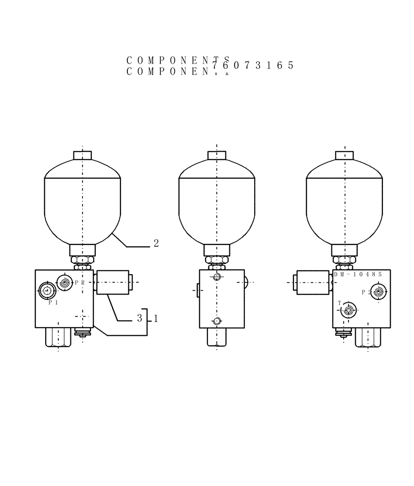 Схема запчастей Case 1850K - (3.434[06]) - HYDRAULIC SYSTEM ACCUMULATOR (07) - HYDRAULIC SYSTEM/FRAME