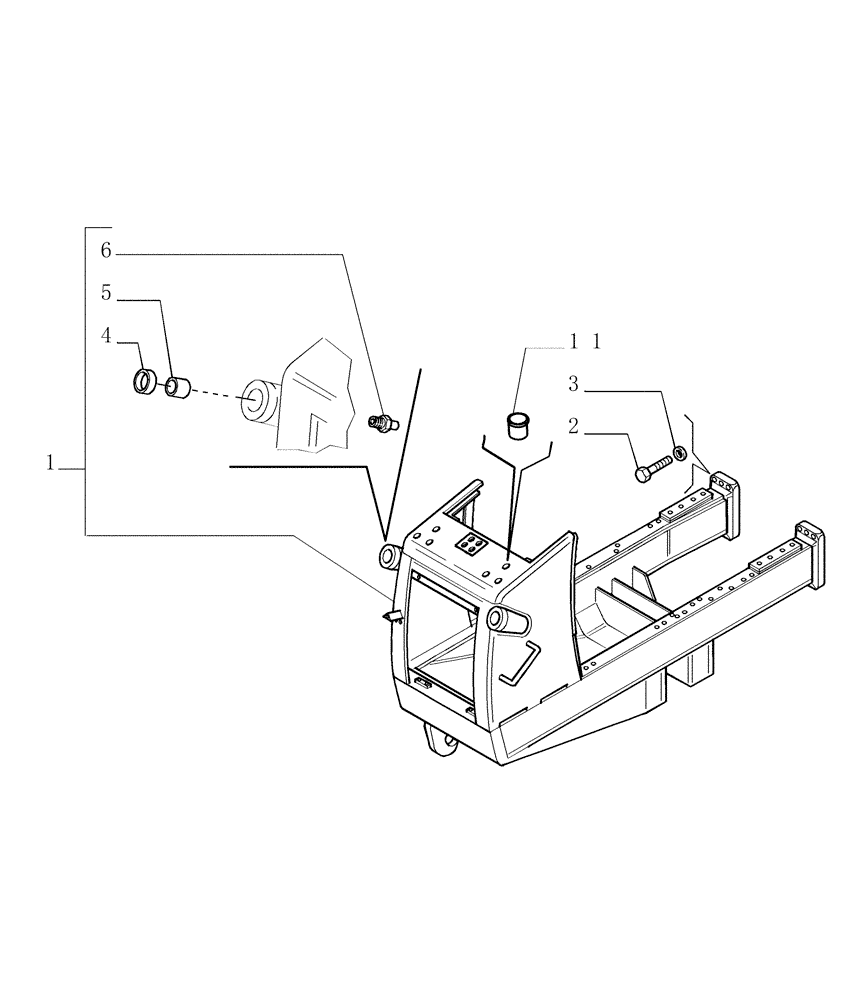 Схема запчастей Case 1850K LT - (3.461[01]) - MAIN FRAME (07) - HYDRAULIC SYSTEM/FRAME