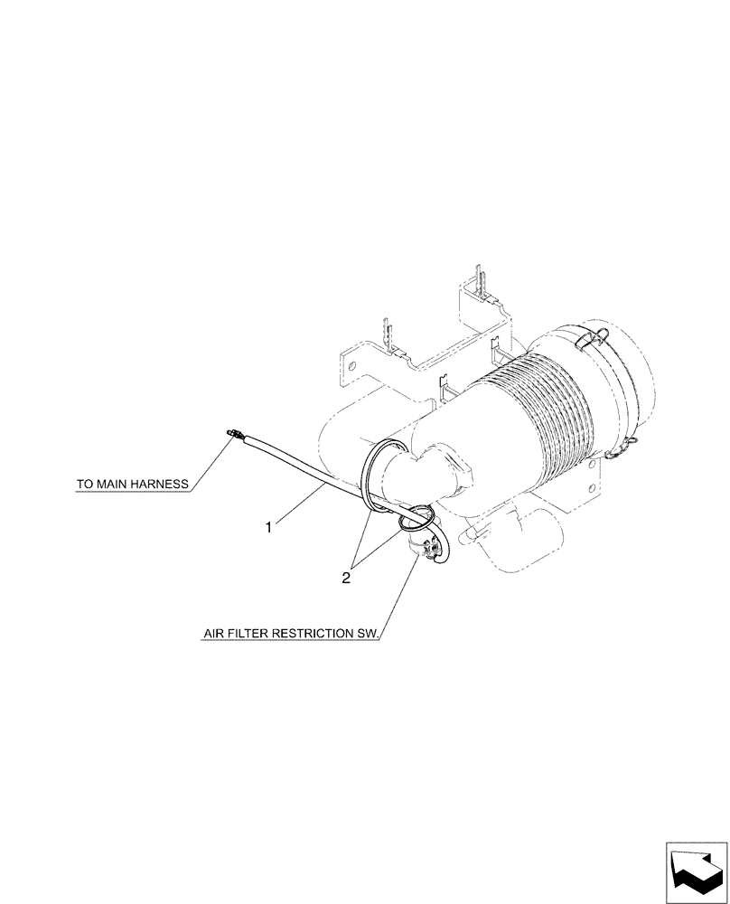 Схема запчастей Case CX50B - (01-079) - HARNESS ASSY, CLEANER AIR (55) - ELECTRICAL SYSTEMS