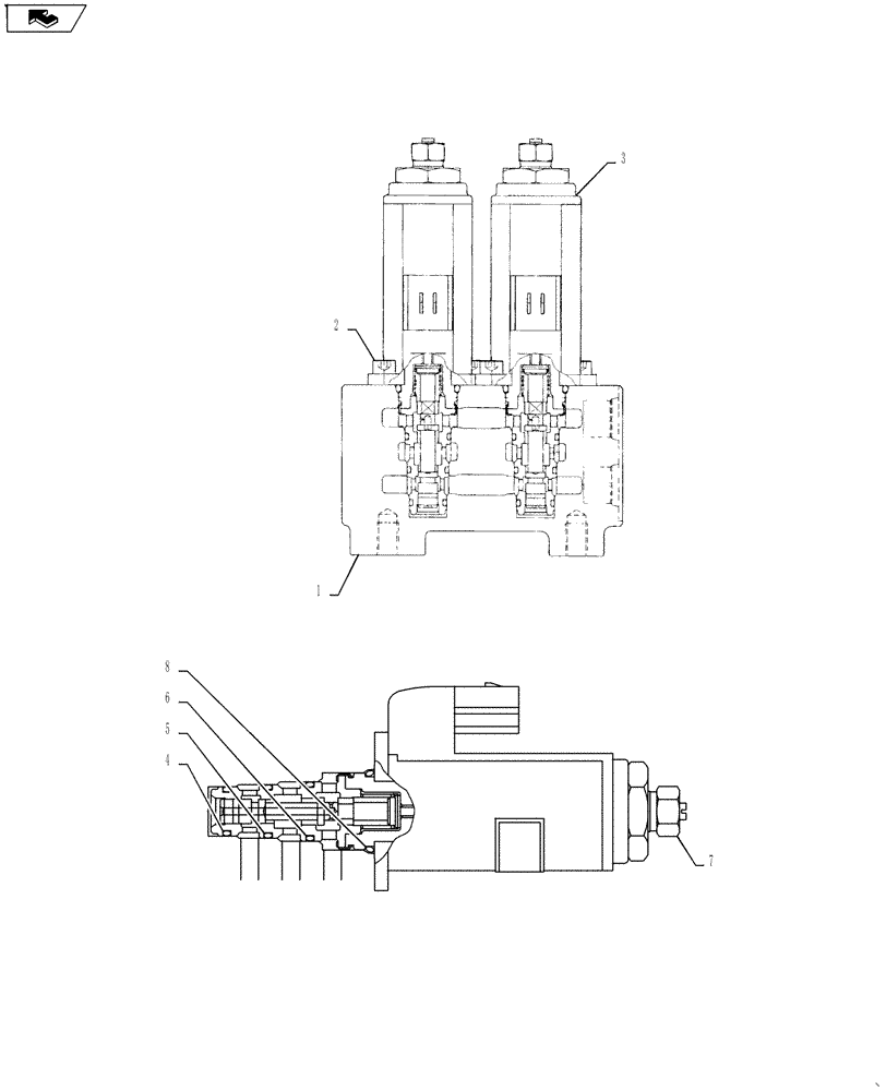 Схема запчастей Case CX27B ASN - (35.359.15) - SOLENOID VALVE ASSY (NIBBLER AND BREAKER) (35) - HYDRAULIC SYSTEMS