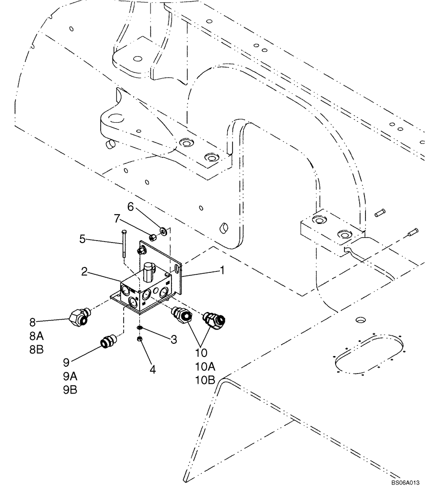 Схема запчастей Case 921E - (08-11) - VALVE, FAN RELIEF - MOUNTING (08) - HYDRAULICS