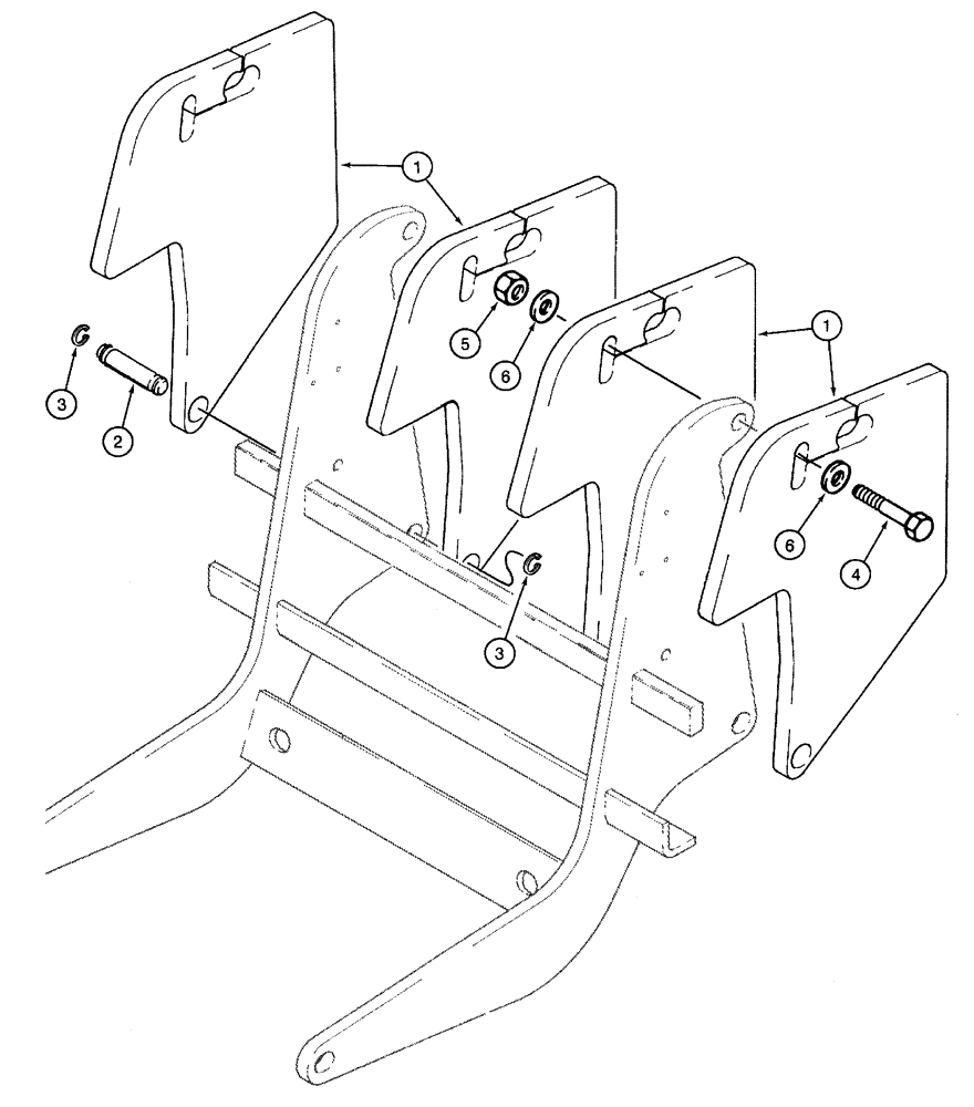 Схема запчастей Case 960 - (09-09) - COUNTERWEIGHTS (09) - CHASSIS