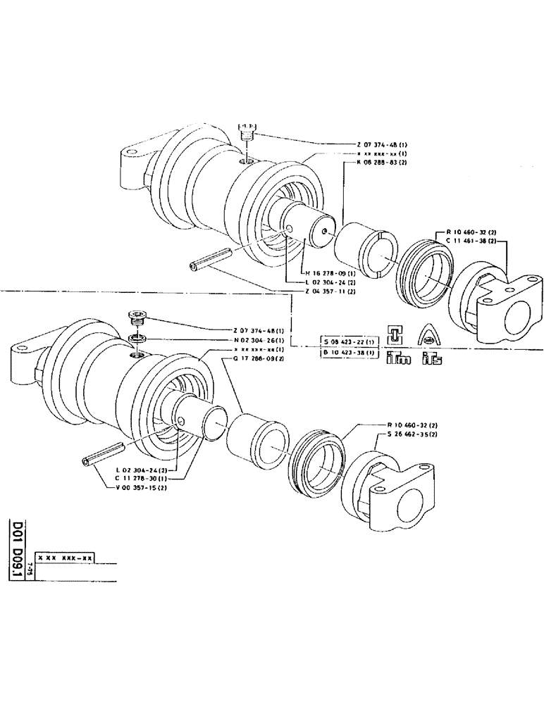 Схема запчастей Case 90CL - (056) - NO DESCRIPTION PROVIDED (04) - UNDERCARRIAGE