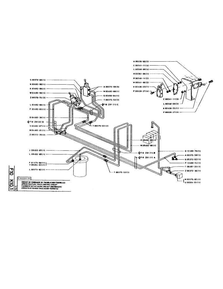 Схема запчастей Case GCK120 - (062) - UPPERSTRUCTURE TRACK CONTROL CIRCUIT 