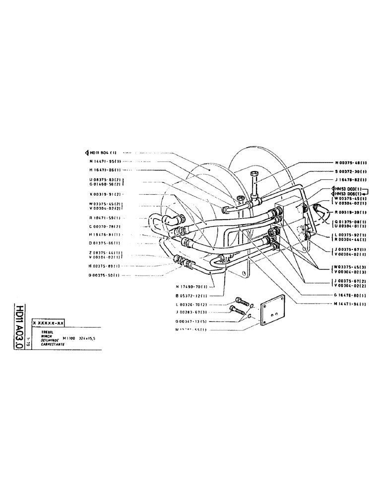 Схема запчастей Case LC80 - (174) - WINCH 