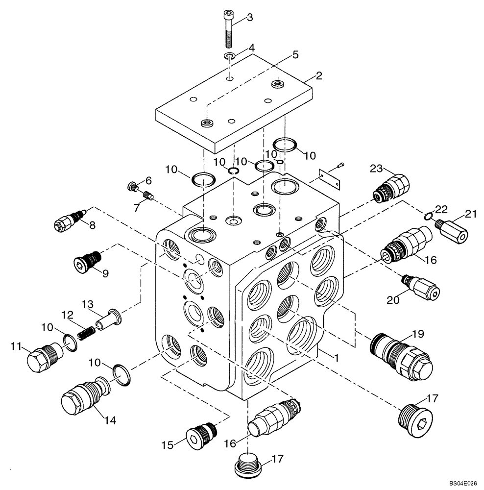 Схема запчастей Case 721D - (08-15E) - VALVE ASSY - LOADER CONTROL, TWO SPOOL (XT) - IF USED (08) - HYDRAULICS