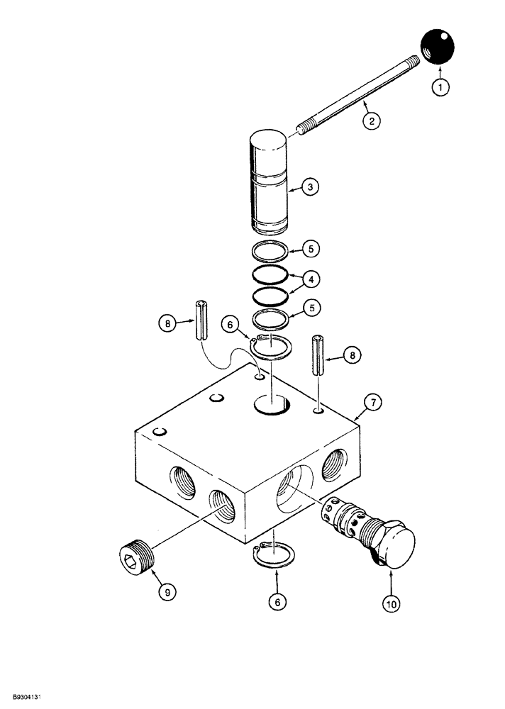 Схема запчастей Case MAXI-SNEAKER - (08-030) - PLOW MOTOR CONTROL ASSEMBLY, P40 AND P75 PLOWS (08) - HYDRAULICS