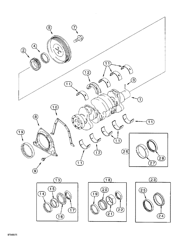 Схема запчастей Case 860 - (2-41A) - CRANKSHAFT - 4T-390 EMISSIONS CERTIFIED ENGINE (02) - ENGINE