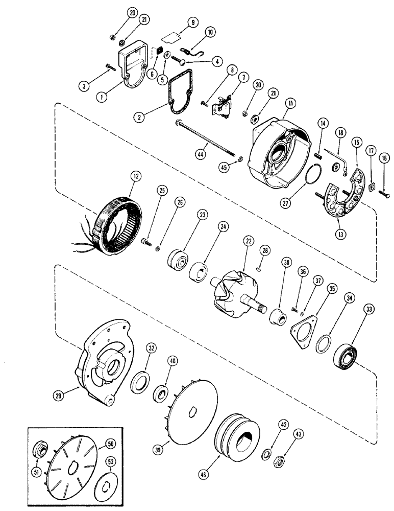 Схема запчастей Case W10C - (066) - A41340 ALTERNATOR, (377) SPARK IGNITION ENGINE (04) - ELECTRICAL SYSTEMS