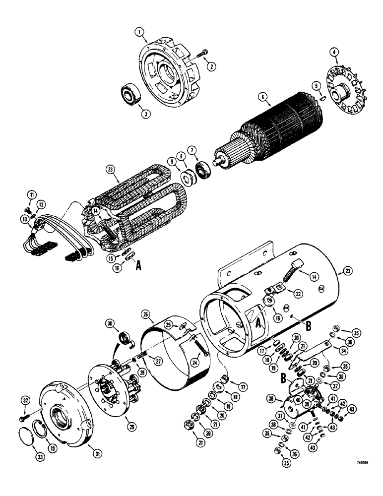 Схема запчастей Case 825 - (102) - D71479 AUXILIARY STEERING MOTOR (13) - STEERING SYSTEM