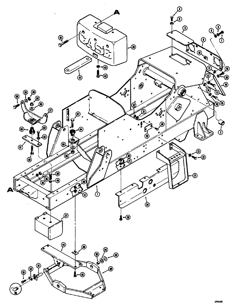 Схема запчастей Case W7 - (188) - CHASSIS, ENGINE MOUNTS AND RELATED PARTS (09) - CHASSIS