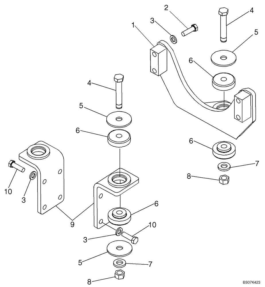 Схема запчастей Case 750L - (02-01) - ENGINE - MOUNTING (02) - ENGINE